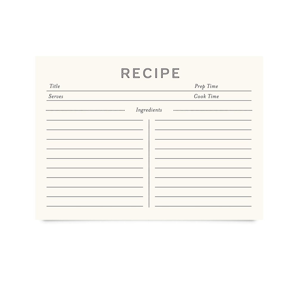 Jot & Mark Recipe Cards 5x7 Inches Blank Double Sided, 50 Count (Modern