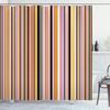 Ambesonne Abstract Shower Curtain, Barcode Lines Like Stripes Vertical Pattern Funky Modern Tile Illustration, Cloth Fabric Bathroom Decor Set with Hooks, 84" Long Extra, Pale Rust view 1