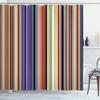 Ambesonne Abstract Shower Curtain, Barcode Lines Like Stripes Vertical Pattern Funky Modern Tile Illustration, Cloth Fabric Bathroom Decor Set with Hooks, 69" W x 84" L, Pistachio Green view 1