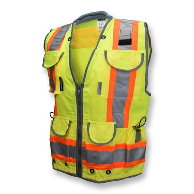 Class 2 Heavy Woven Two Tone Woven/Mesh Engineer Vest