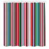 Ambesonne Abstract Shower Curtain, Barcode Lines Like Stripes Vertical Pattern Funky Modern Tile Illustration, Cloth Fabric Bathroom Decor Set with Hooks, 69" W x 84" L, Dark Coral view 2