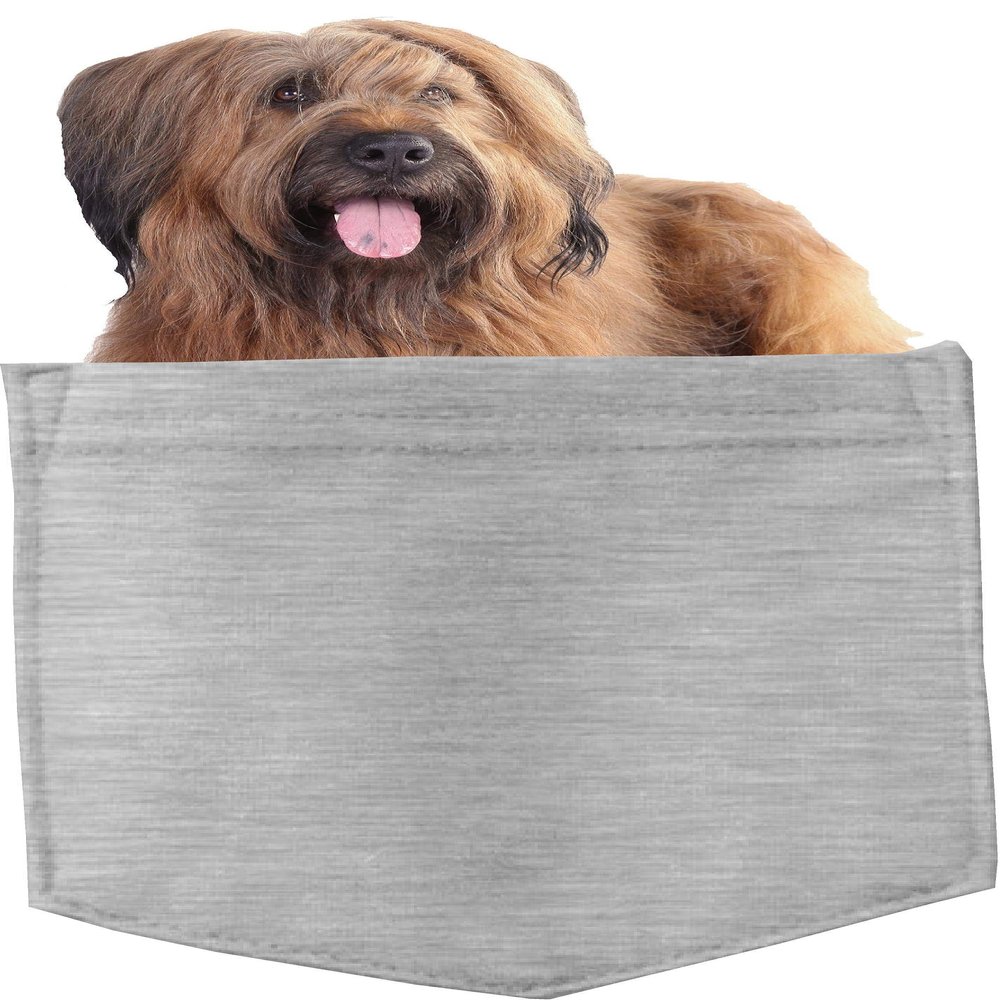 Briard Dog-in-Pocket Magnetic Sticker  4x7 inch Waterproof Car Bumper & Refrigerator Decor, Ideal for Office, Kitchen, Locker & More for Dog Lovers