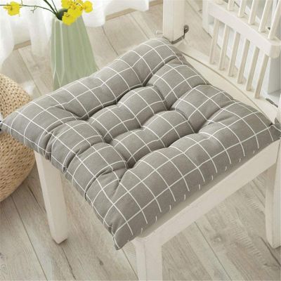 RGRE Set of 2 Seat Cushions with Ties, Chair Pad for Dining Chairs, Added Quilted Chair Cushions for Indoor Outdoor Garden Patio Kitchen & Office Chairs , Style 12 , 16 x 16 x 2inch