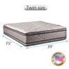 Dream Solutions USA DS USA Hollywood Gentle Plush Double-Sided Eurotop Mattress Only - Quilted Fabric, Orthopedic, Sleep System with Enhanced Cushion Support, Longlasting (Twin 39"x75"x12") view 2