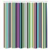 Ambesonne Abstract Shower Curtain, Barcode Lines Like Stripes Vertical Pattern Funky Modern Tile Illustration, Cloth Fabric Bathroom Decor Set with Hooks, 69" W x 84" L, Almond Green view 2