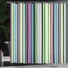 Ambesonne Abstract Shower Curtain, Barcode Lines Like Stripes Vertical Pattern Funky Modern Tile Illustration, Cloth Fabric Bathroom Decor Set with Hooks, 69" W x 84" L, Almond Green view 3