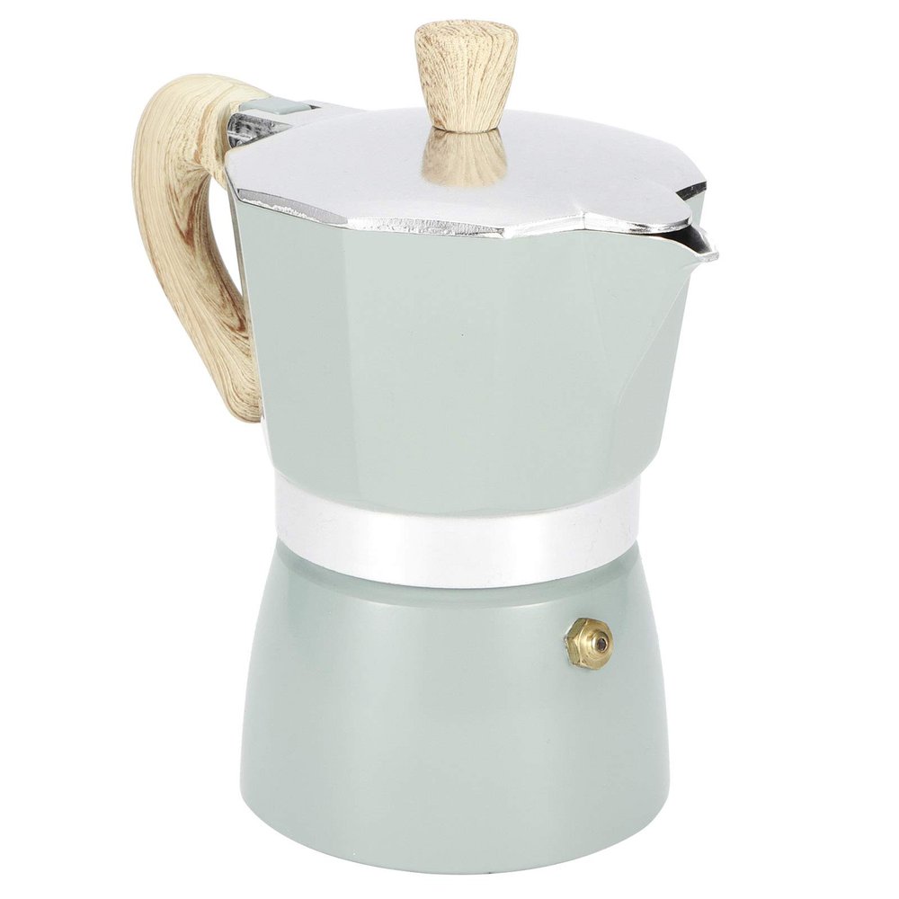 3 Cup Aluminum Espresso Stovetop Moka Pot, 3/6 Espresso Cup Portable Italian Coffee Maker Stove Top Coffee Maker Percolator Pot for Home Camping Travel (3 Cup/5 Oz)