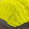 All Season Goose Down 1 PC Pinch Pleated Comforter 100% Natural Cotton Fill Power 500 GSM Medium Warm Ultra Soft Cloud Fluffy, Long Lasting Twin XL Size | Yellow Pinch Pleated Comforter view 4
