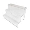 888 Display Three-Tier Acrylic Step Display Ultra Clear and Versatile Risers (9"W x 6 1/8"W x 6"H) view 1