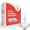 The Dreidel Company Extra Heavy Disposable Candle Holders, 50 Pack - Disposable Candle Drip Cup, Aluminum Foil Drip Cup Bobeches view 1
