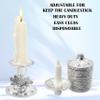 The Dreidel Company Extra Heavy Disposable Candle Holders, 50 Pack - Disposable Candle Drip Cup, Aluminum Foil Drip Cup Bobeches view 2