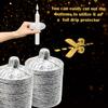 The Dreidel Company Extra Heavy Disposable Candle Holders, 50 Pack - Disposable Candle Drip Cup, Aluminum Foil Drip Cup Bobeches view 3