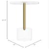 Artmaze Clear Acrylic End Table,Side Table,Brushed Brass Metal,Round,for Office, Living Room and Bedroom,Easy Assembly,12x12 inch21.3 inch high view 3