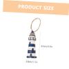 6pcs Small Nautical Hanging Decorations Miniatures Mediterranean Sailboat Fish Wheel Anchor Lighthouse Ornament Coastal Wall Decorations view 2