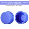 Patelai 4 Pieces Glass Round Media Storage Glass Bottles Borosilicate Media Bottles with GL45 Blue Screw Cap for Lab Water Reagent Liquids(250 ml) view 4