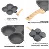143 4-Hole Egg Frying Pan 4- Pan Non-stick Frying Pan 4-Cup Egg Frying Coating Egg Cooker Pan Compatible with All Heat Sources,for Egg Burger/Breakfast Pancake view 4