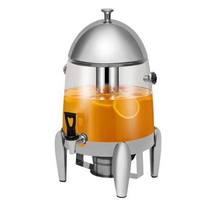 12L Commercial Beverage Dispenser Stainless Steel Cold and Hot Beverage Dispenser Machine with Cold/Heat Preservation Function Juice Tea Drink Dispenser Juice Bucket Drink Buffet Server, Silver