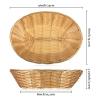 Jetec 12 Pcs Baskets for Gifts Empty, 9 x 6 x 2.24 Inches Woven Basket with 60 Colorful Pull Bows and 30 Clear Bags, Gift Fruit Storage for Thanksgiving, Christmas and Any Occasion(Beige) view 2