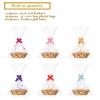 Jetec 12 Pcs Baskets for Gifts Empty, 9 x 6 x 2.24 Inches Woven Basket with 60 Colorful Pull Bows and 30 Clear Bags, Gift Fruit Storage for Thanksgiving, Christmas and Any Occasion(Beige) view 3