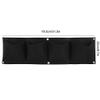 Wall Plant Bag,4Pcs Vertical Hanging Outdoor Wall Planter 4 Pocket Plant Grow Bag Wall Mounted Reusable Degradable Felt Garden Planter Succulents Artificial Flowers. (Black) view 2