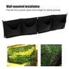 Wall Plant Bag,4Pcs Vertical Hanging Outdoor Wall Planter 4 Pocket Plant Grow Bag Wall Mounted Reusable Degradable Felt Garden Planter Succulents Artificial Flowers. (Black) view 3