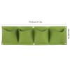 4Pcs Vertical Hanging Outdoor Wall Planter 4 Pocket Plant Grow Bag Wall Mounted Reusable Degradable Felt Garden Planter Herbs, Succulents Artificial Pl or Flowers. (Green) view 2