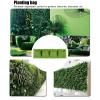 4Pcs Vertical Hanging Outdoor Wall Planter 4 Pocket Plant Grow Bag Wall Mounted Reusable Degradable Felt Garden Planter Herbs, Succulents Artificial Pl or Flowers. (Green) view 3