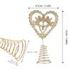 Heart Shaped Christmas Tree Topper with Cupid Angel Ornament Iron Metal Gold Glitter Christmas Star Treetop Valentines Day Wedding Party Decoration (Golden) view 2