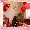 Heart Shaped Christmas Tree Topper with Cupid Angel Ornament Iron Metal Gold Glitter Christmas Star Treetop Valentines Day Wedding Party Decoration (Golden) view 4