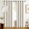 100% Blackout Curtains 96 Inches Long,Linen Blackout Curtains 96 Inch Length,Thermal Insulated Full Light Blocking Drapes for Living Rroom,(W50 x L96 1 Panel, Beige) view 1