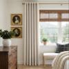 100% Blackout Curtains 63 Inch Length Linen Textured Blackout Curtains for Bedroom Grommet Curtains for Living Room Window Treatment Curtain Drapes(50"W x 63"L, 2 Panels, Beige) view 2