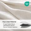 100% Blackout Curtains 63 Inch Length Linen Textured Blackout Curtains for Bedroom Grommet Curtains for Living Room Window Treatment Curtain Drapes(50"W x 63"L, 2 Panels, Beige) view 4