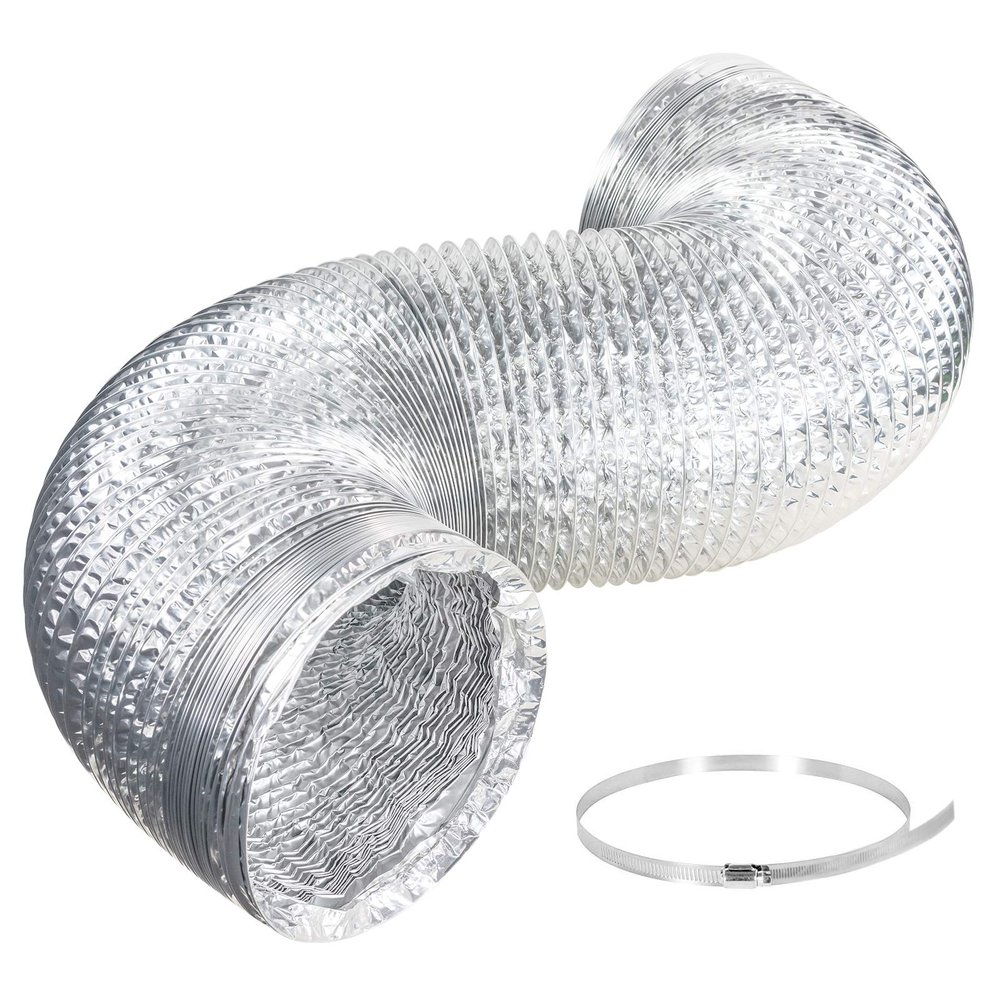 ALORAIR Dehumidifier Aluminum foil Intake Duct 10 inches Diameter 10 ft Long with Duct Clamps, Return Duct Collar Assembly for Sentinel HDi100/HDi120