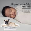 143 Mini Electronic Scale, Food Kitchen Scale, Baby Scale, Pet Scale, High Accuracy Kitchen Scales Digital Weight with Non-Slip Mat, for Cooking/Baking/Meal Prep, for Weighing Babies/Pet, white view 3