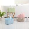 Shower Caddy Basket, Portable Large Capacity Thickened Plastic Organizer Storage Tote with Handles Drainage Toiletry Bag Bin for Bathroom, College Dorm Room Essentials, Kitchen, Camp, Gym, Khakis view 2