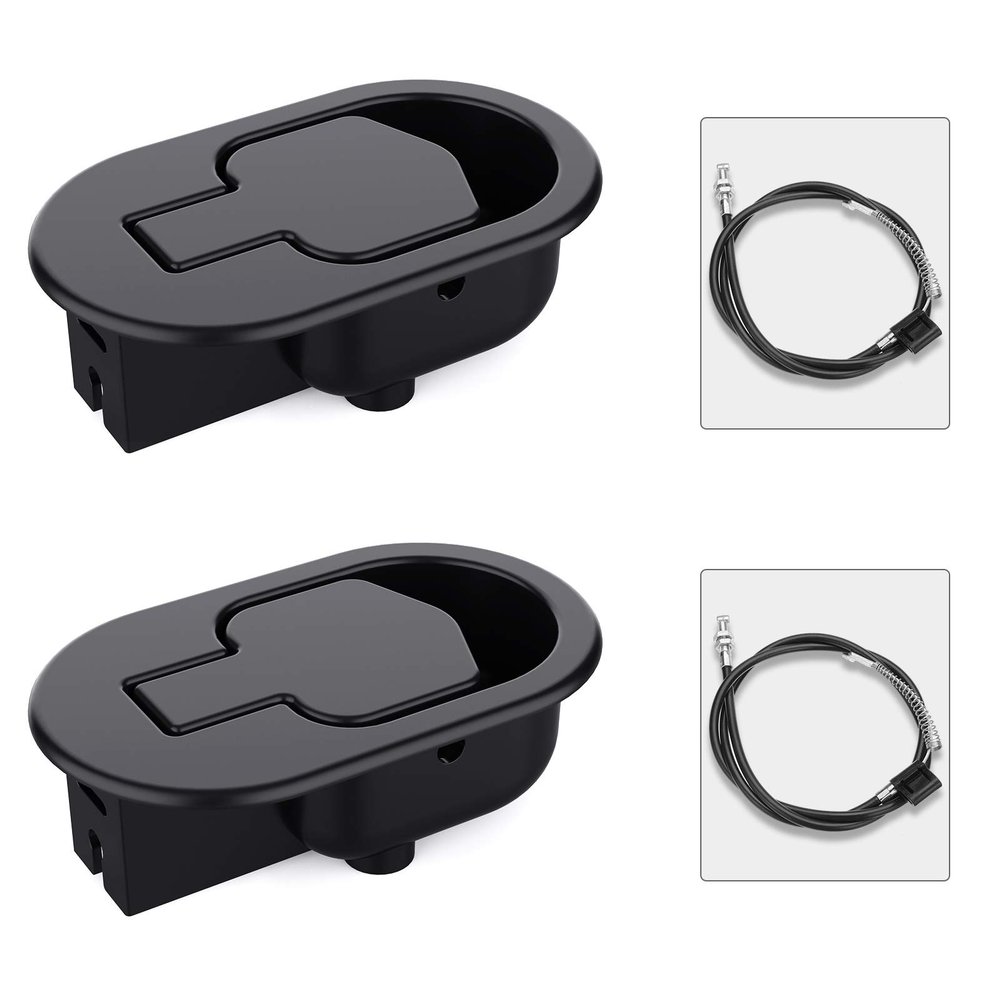 Baridwon 2 Sets Recliner Replacement Parts - Metal Recliner Handle, Release Pull Cable Fits Ashley & Most Recliner Sofas, Exposed Cable Length 5.1 Inches