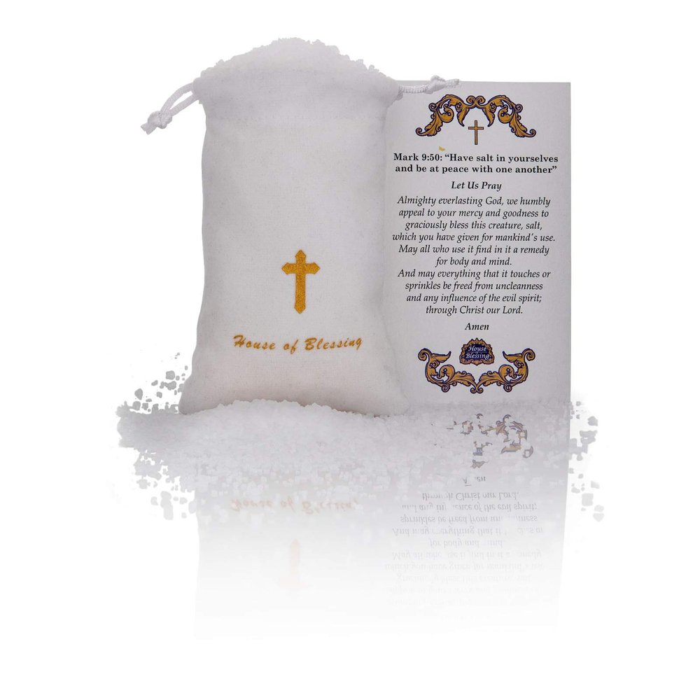 Blessing Salt from the Dead Sea with a Blessing card (5.3 ounces/150gr)