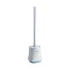 YQHWLKJ Household Toilet Brush Set Creative Free Punching Toilet Wash Toilet Brush New Long Handle No Dead Angle Cleaning Brush, White view 1