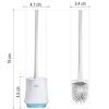 YQHWLKJ Household Toilet Brush Set Creative Free Punching Toilet Wash Toilet Brush New Long Handle No Dead Angle Cleaning Brush, White view 2