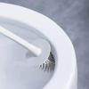 YQHWLKJ Household Toilet Brush Set Creative Free Punching Toilet Wash Toilet Brush New Long Handle No Dead Angle Cleaning Brush, White view 3
