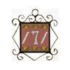 Italian 15cm x 5cm Terracotta Hand-painted Lemon Designed Glass Enamel House Number Tiles (Number 8) view 3