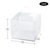 BURLIHOME 6x6x5Inch Transparent Bakery Boxes,20Pcs Clear Cake Box for Cake Chocolate Donut,Treat Boxes Gift for Party Wedding Graduation view 2