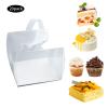 BURLIHOME 6x6x5Inch Transparent Bakery Boxes,20Pcs Clear Cake Box for Cake Chocolate Donut,Treat Boxes Gift for Party Wedding Graduation view 3