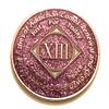 13 Year NA Bling Medallion - Purple, Lavender, Sparkle, Glitter, Chip, Coin, Token view 1