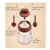 4PCS Salt Sugar Spice Glass Storage Container Seasoning Jar Set Spoon, Salt, Oil, Sealed, Moisture-proof, Used for Kitchen Spices/herbs view 3