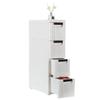 BRLUCKY Furniture Home Furnishing Plaza 3-Drawer Rolling Cart Organizer Unit with Wheels Narrow Slim Container Storage Cabinet for Bathroom Bedroom Simple Market Basket Storage Stand Organizer view 1