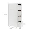 BRLUCKY Furniture Home Furnishing Plaza 3-Drawer Rolling Cart Organizer Unit with Wheels Narrow Slim Container Storage Cabinet for Bathroom Bedroom Simple Market Basket Storage Stand Organizer view 3