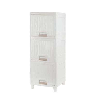 BRLUCKY Furniture Home Furnishing Plaza 3-Drawer Rolling Cart Organizer Unit with Wheels Narrow Slim Container Storage Cabinet for Bathroom Simple Market Basket Storage Stand Organizer