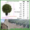 2'T 19''D Topiaries Trees Artificial Outdoors 2 Pack Fake Boxwood Bushes Outside Potted Tree view 4