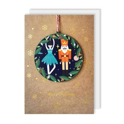 Nutcracker Ornament Christmas Blank Card - Paper Sources